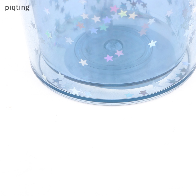 Bình Nước Nhựa Trong Suốt Dung Tích 320ml Kèm Ống Hút Tiện Lợi