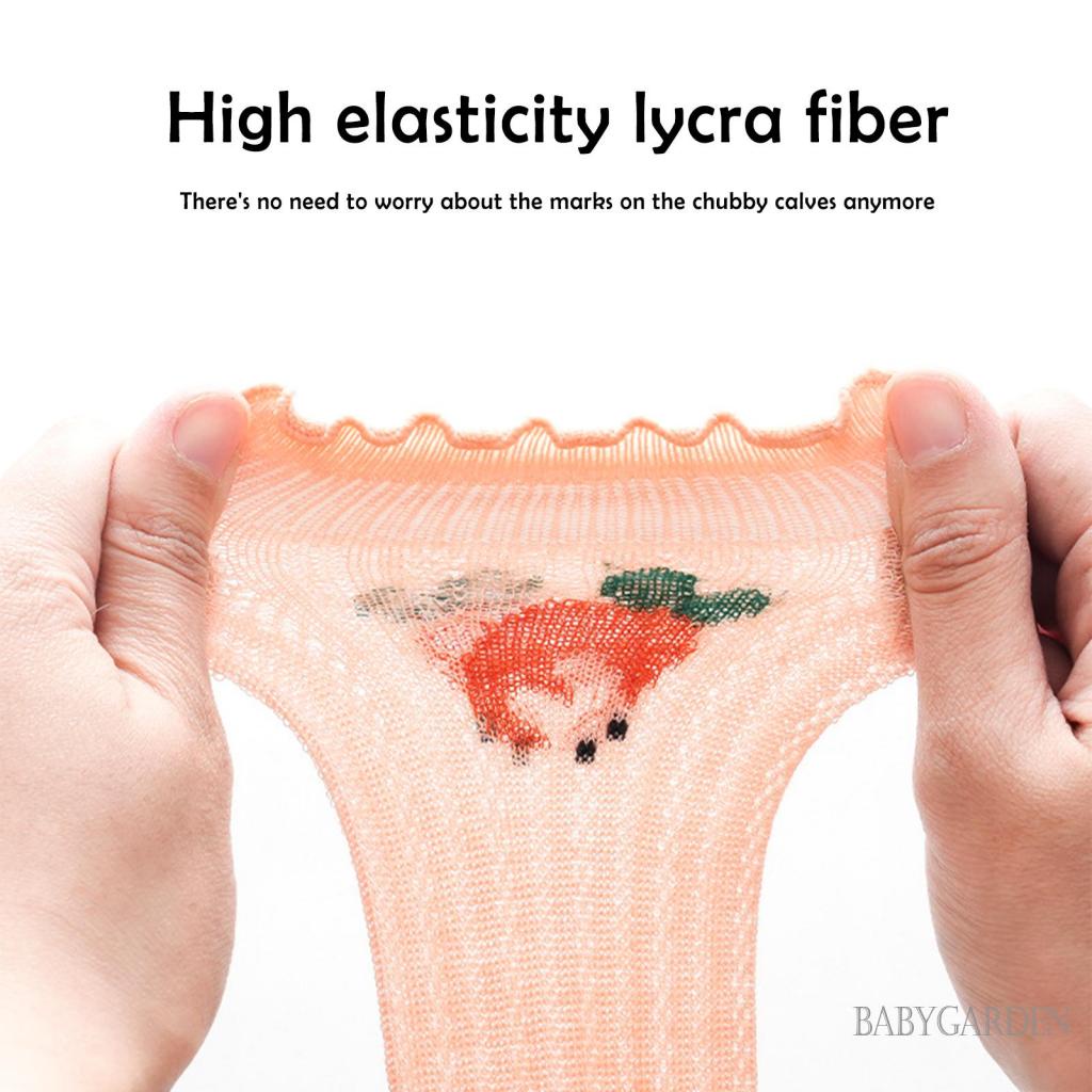 Vớ Dài Qua Gối Chống Trượt Thoáng Khí In Họa Tiết Hoạt Hình Dễ Thương Cho Bé 0-2 Tuổi