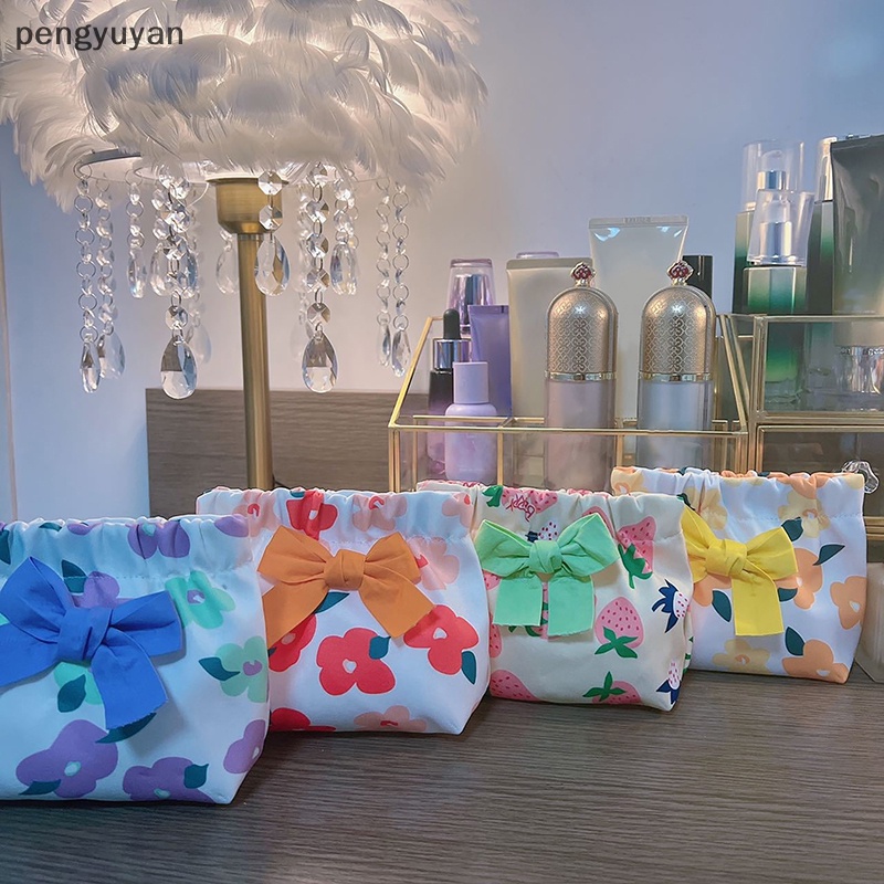 [pengyuyan] Ins Túi Đựng Mỹ Phẩm Thẻ Tai Nghe Son Môi Tự Động Đóng Sắp Trang Sức Đi Du Lịch [Mới]