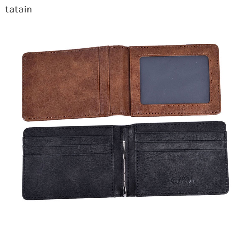 Ví Da Nam Siêu Mỏng Có Kẹp Giữ Tiền / Thẻ Tiện Lợi