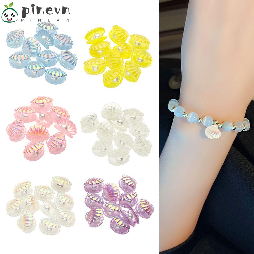 PINEVN Bộ 10 / 10 Vỏ Sò Bằng Nhựa Resin Làm Đồ Thủ Công Trang Trí Sổ Tay