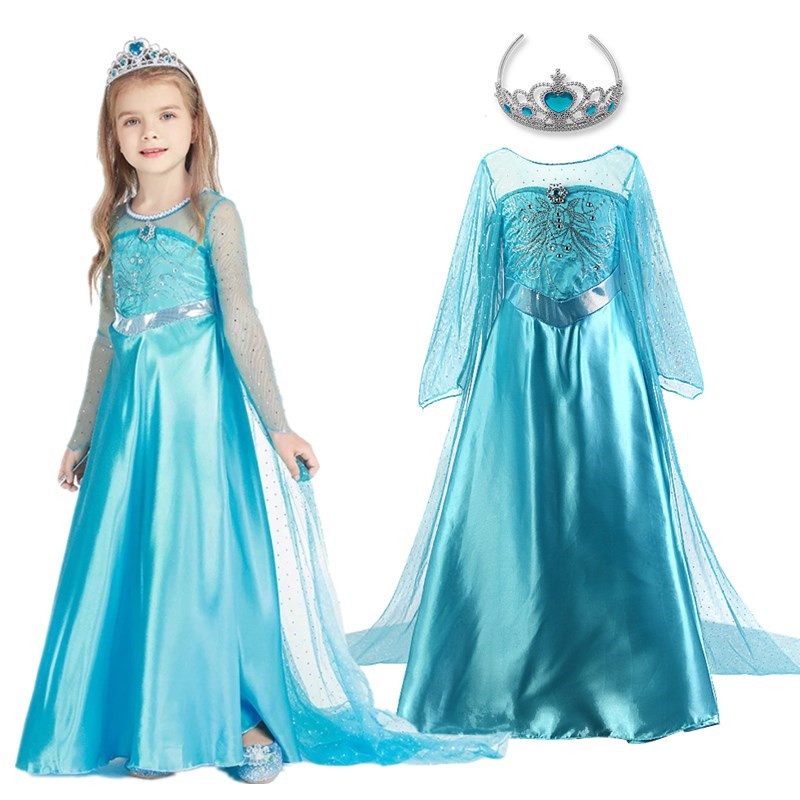 Đầm hóa trang NNJXD công chúa Anna Elsa trong phim Frozen cho bé gái