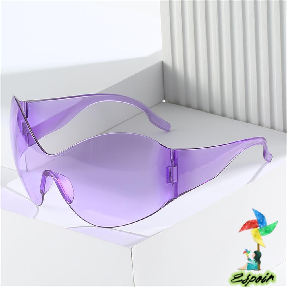 ESPO Kính Mát Đen Tròng Lớn Không Viền Chống Tia UV400 Thời Trang Đi Biển Cho Nam Và Nữ