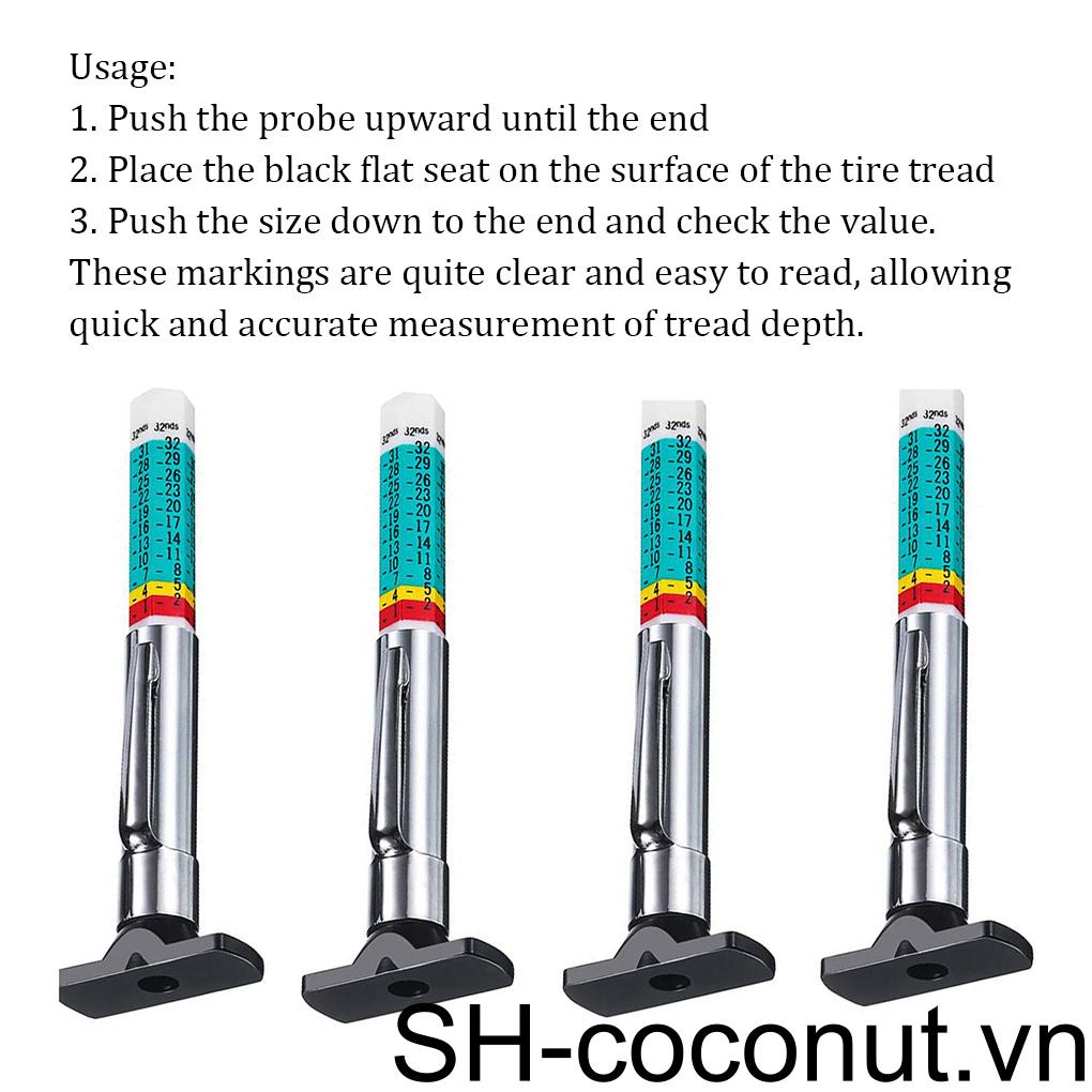 2 Dụng Cụ Đo Độ Sâu Lốp Xe Hơi