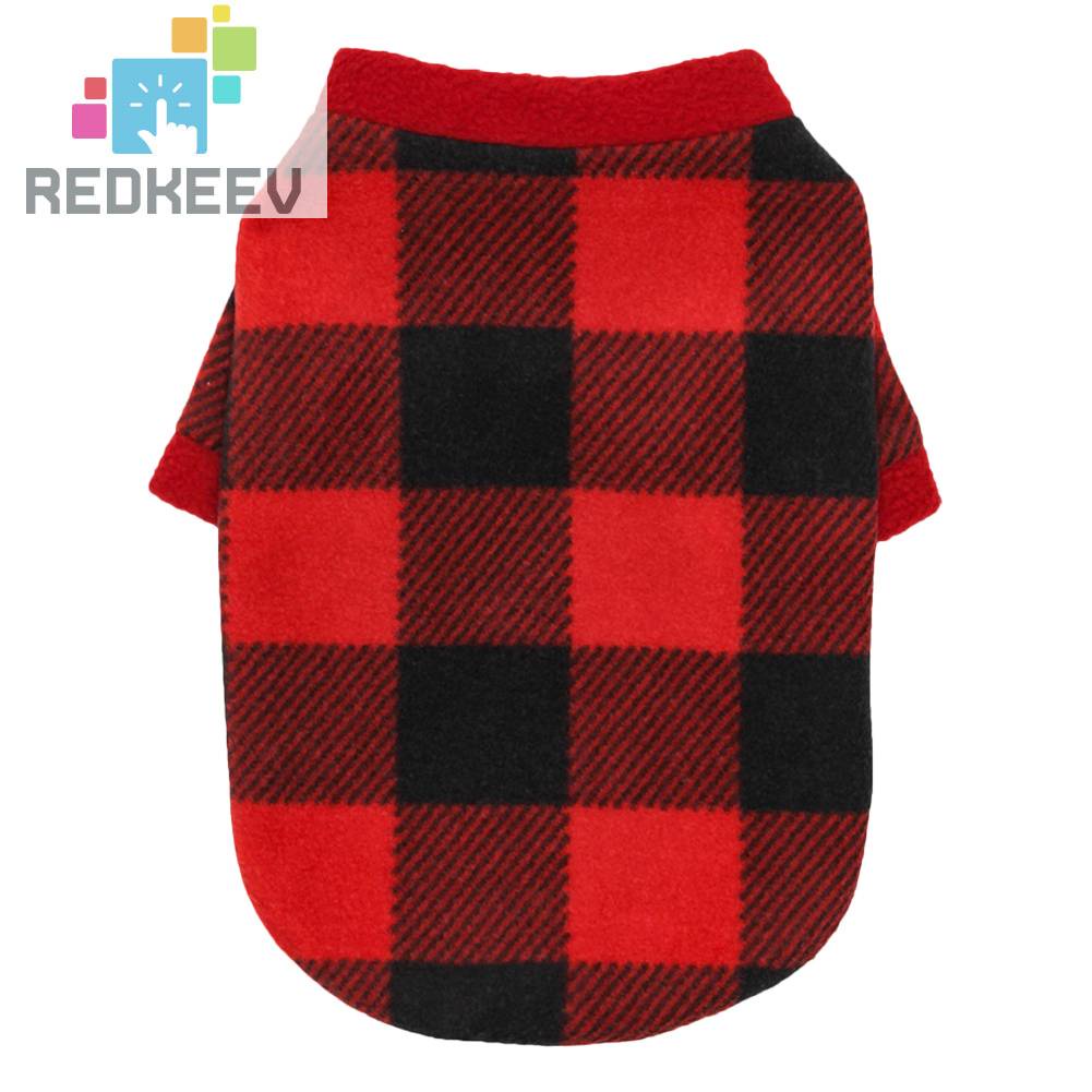 Áo Khoác Lông Cừu Họa Tiết Caro Mừng Năm Mới Cho Cún Cưng