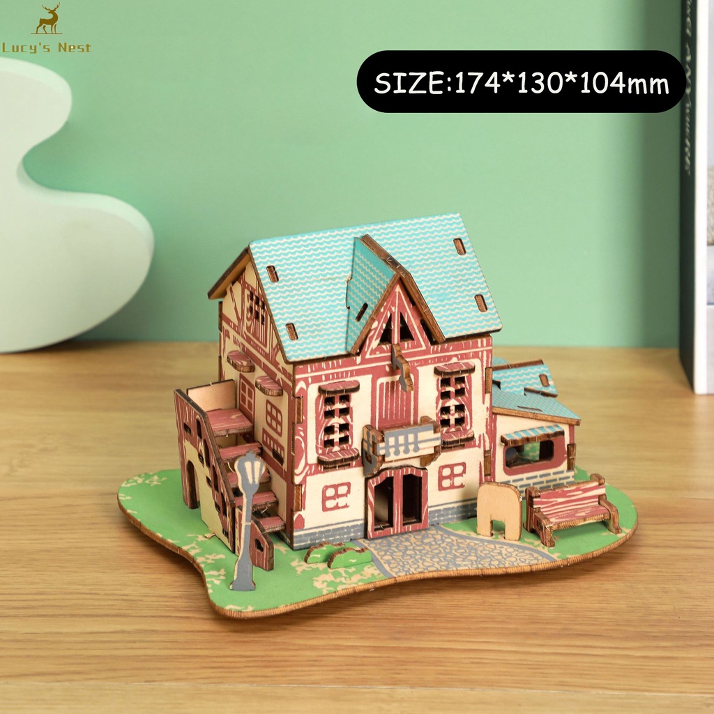 Đồ Chơi Xếp Hình Kiến Trúc 3D Bằng Gỗ