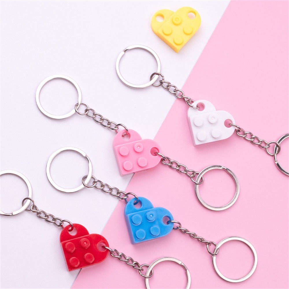 Cặp Móc Khóa Ghép Hình Trái Tim Tình Bạn Dễ Thương