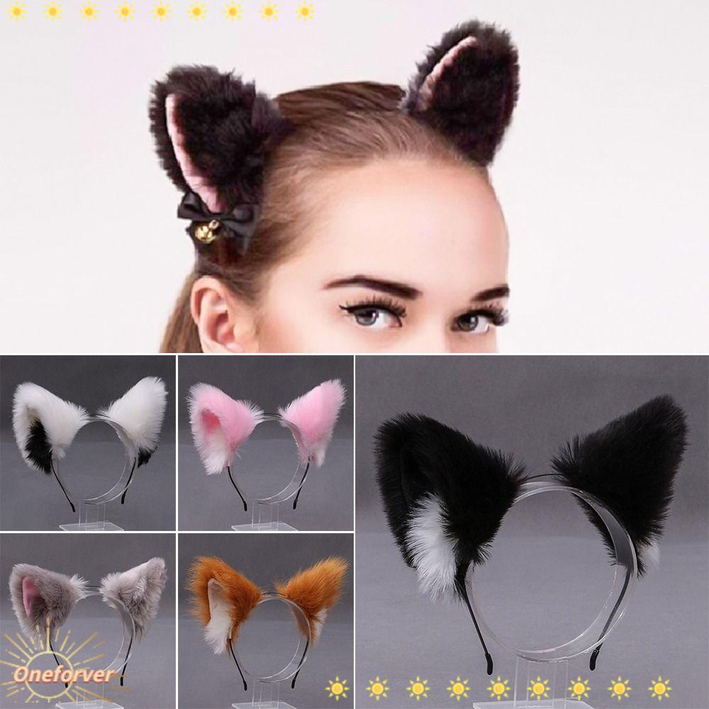 Cài Tóc Hình Tai Mèo Phối Lông Xù Đáng Yêu Dành Cho Bữa Tiệc