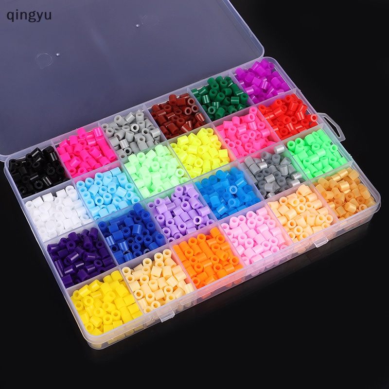 Set 24 Hạt Hama 5mm Tự Làm Đồ Chơi 3D Cho Bé