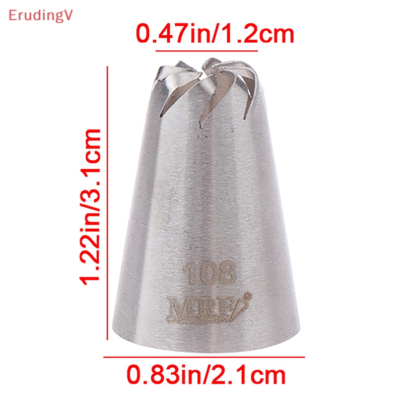 1 Cái [ErudingV] [ErudingV] #108 Đuôi Bắt Bông Kem Trang Trí Bánh Bằng Thép Không Gỉ