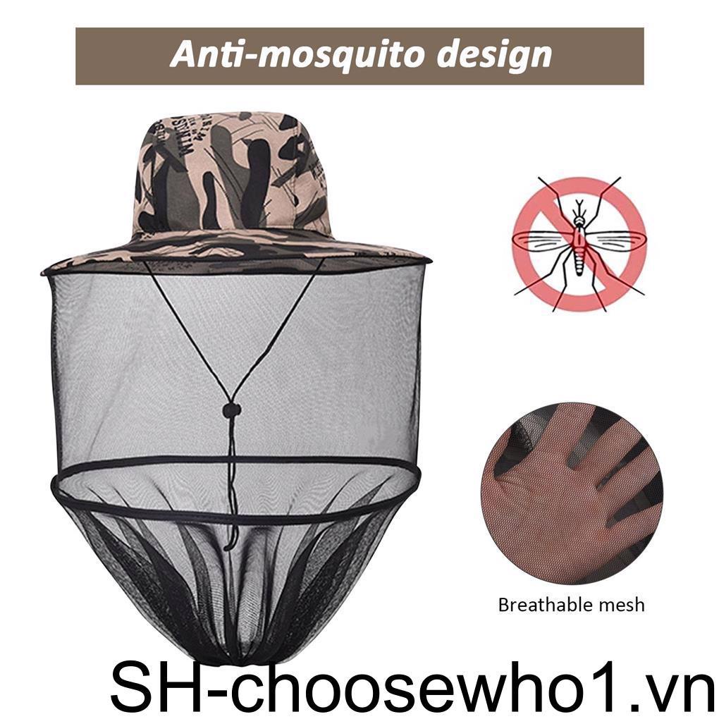 Lưới Đội Đầu Bảo Vệ Mặt Chống Ong Đốt Có Thể Điều Chỉnh Dùng Khi Đi Cắm Trại Leo Núi / Câu Cá / Sân Vườn Ngoài Trời