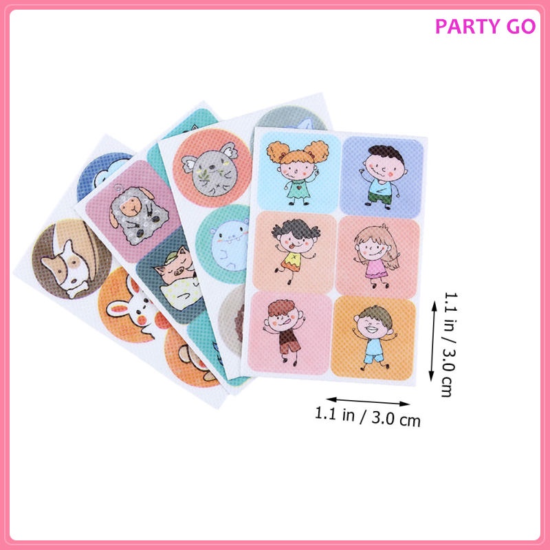 Set 144 / 216 / 360 Miếng Dán Chống Muỗi Họa Tiết Hoạt Hình Dễ Thương Cho Bé