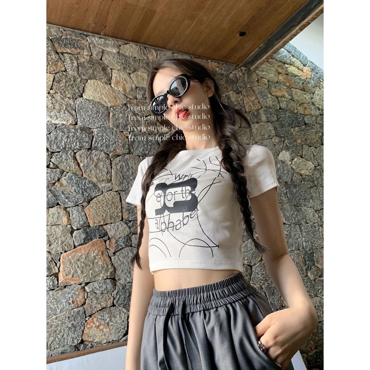 Áo Baby Tee Thun Croptop Nữ Tay Ngắn Hở Vai Dáng Ôm Thời Trang Mùa Hè Hàng Mới Dành Cho Bạn Nữ