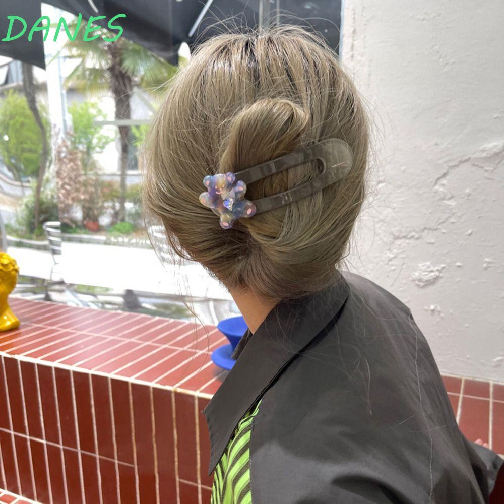 DANES Kẹp Tóc Đuôi Ngựa Cỡ Lớn Màu Kẹo Ngọt Phong Cách Hàn Quốc Thanh Lịch