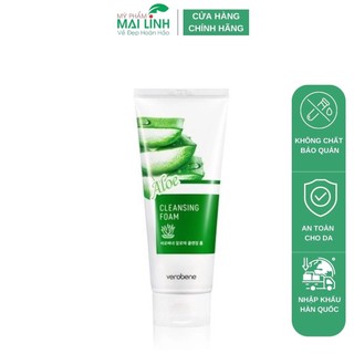 Sữa Rửa Mặt Lô Hội Nha Đam Verobene Aloe Cleansing Foam 150ml
