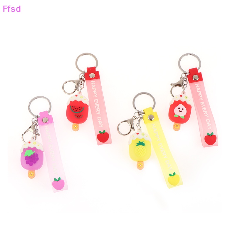 {Ffsd} Móc Chìa Khóa Mặt Búp Bê Hoạt Hình Mắt To Bằng silicon Phụ Kiện Xe Hơi * Bán Chạy