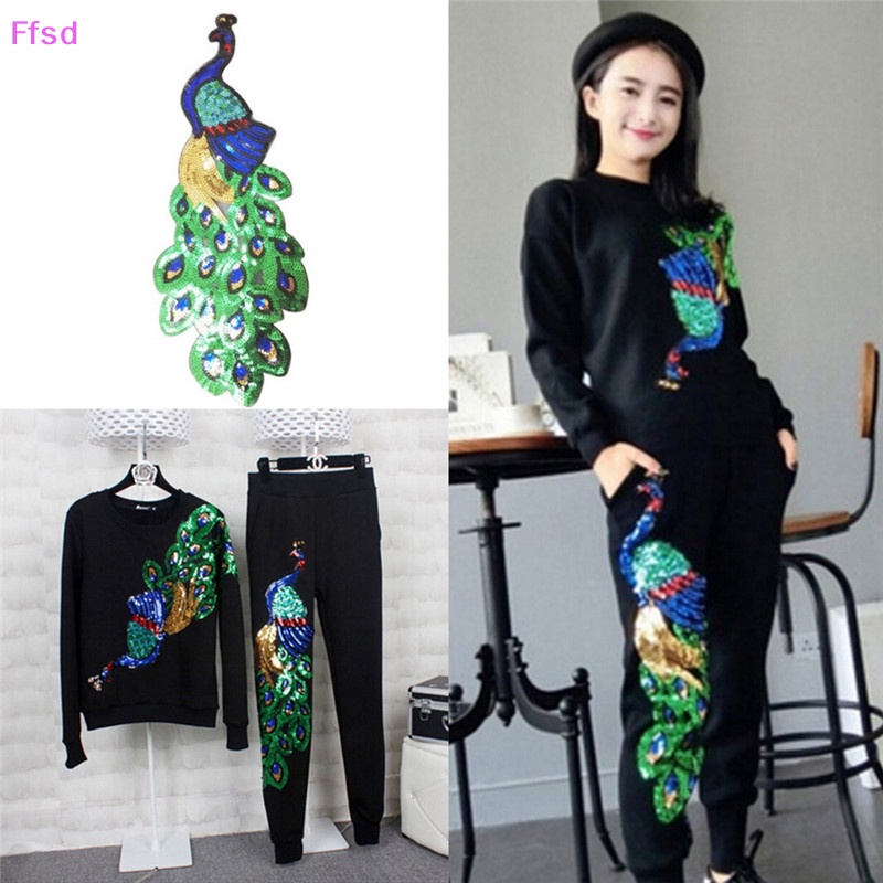 Miếng Vá Quần Áo Hình Chim Công Đính Kim Sa Lấp Lánh Diy Mới Miếng Vá Quần Áo Diy Hình Chim Công Đính Kim Sa Lấp Lánh Thời Trang Cho Nữ Áo Thun Tay Ngắn In Chữ Thời Trang Dành Cho Nữ