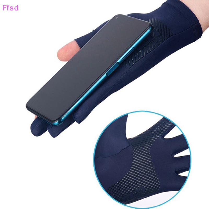 {Ffsd} Mới Găng Tay Lái Xe Mô Tô Thể Thao Chống Trượt Băng Lụa Mỏng Thoáng Khí Cảm Ứng Màn Hình Cảm Ứng Chống Tia Uv Bả