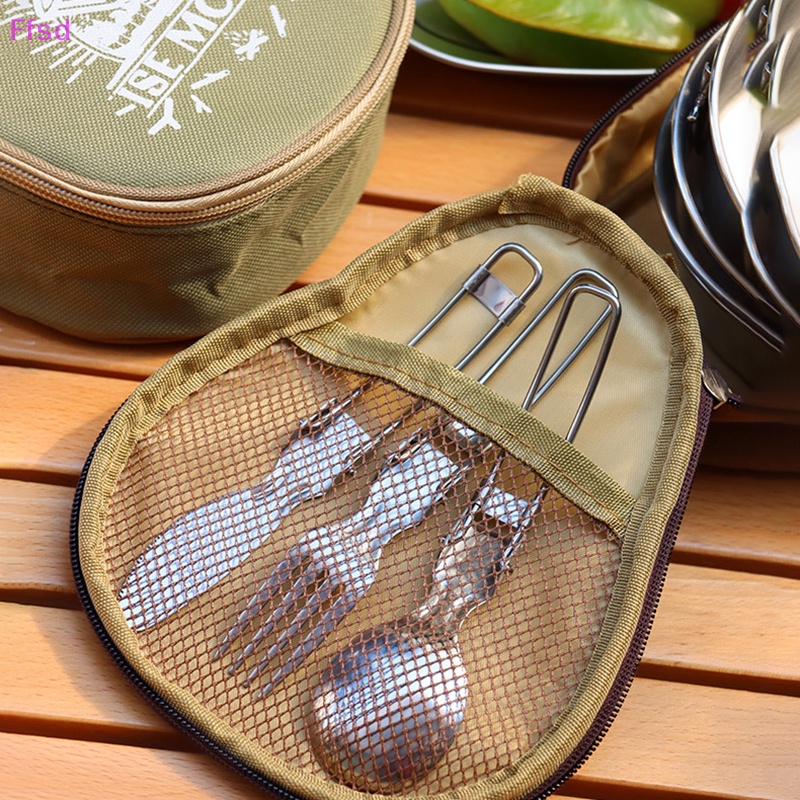 Túi Đựng Dụng Cụ Ăn Uống Bằng Vải Oxford Chống Thấm Nước Tiện Dụng Mang Theo Du Lịch Cắm Trại