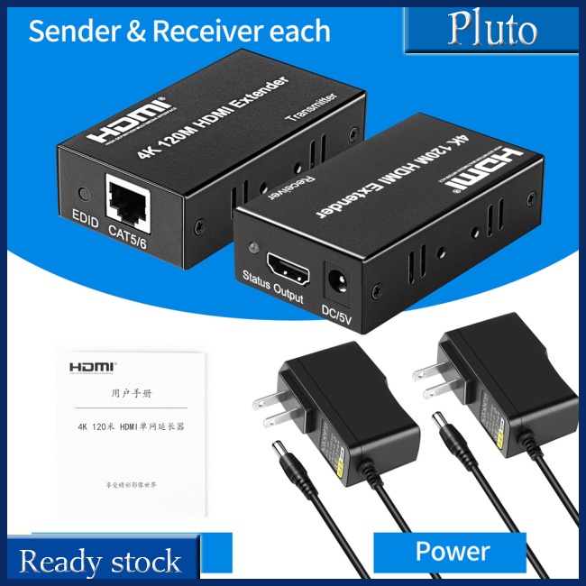 Mới 1 Bộ Mở Rộng 4k 120m Hdmi-compatible Cat5e Cat6 Ethernet Hdmi-compatible Sang Rj45 Audio Edid