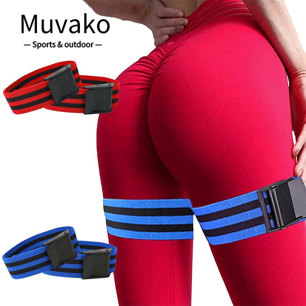 MUVAKO Set 2 Băng Đeo Hông / Chân Hỗ Trợ Lưu Lượng Máu Khi Chơi Thể Thao Dành Cho Nữ