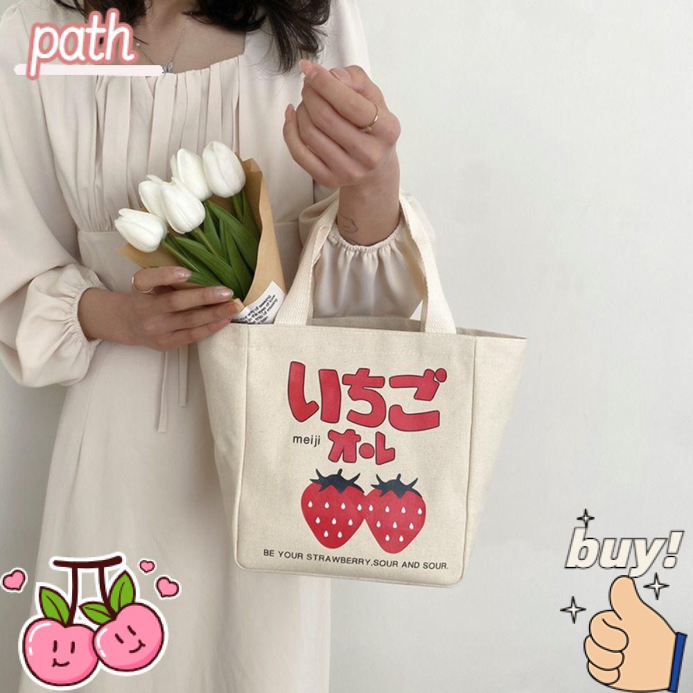 PATH Túi vải Cỡ Lớn In Họa Tiết Hoạt Hình Phong Cách Hàn Quốc Cho Nữ