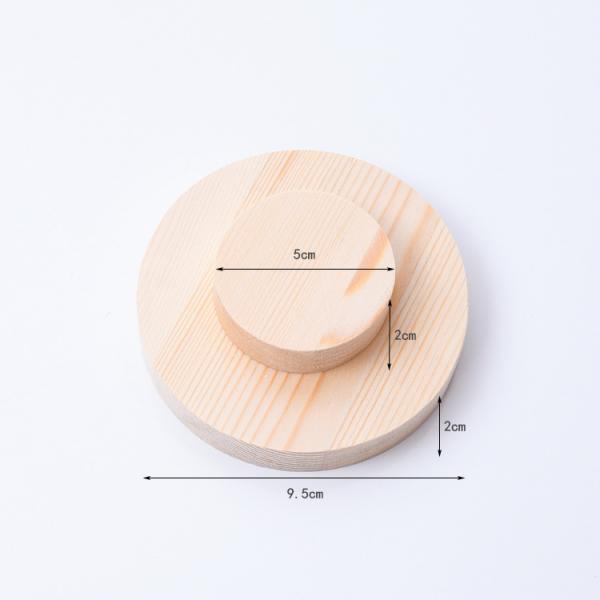 Giá Trưng Bày Trang Sức Bằng Gỗ Tự Nhiên Hình Tròn Không Sơn