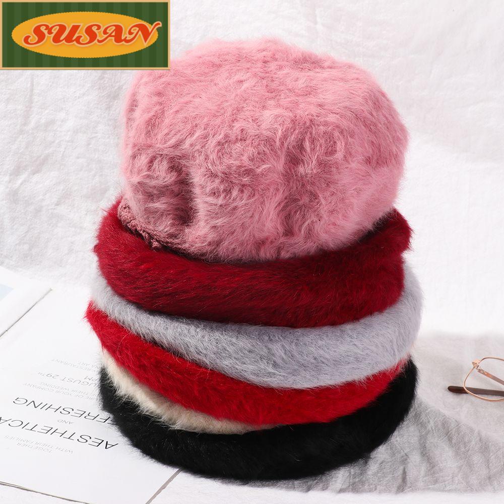 SUSANS Mũ Beret Dày Dặn Màu Sắc Ngọt Ngào Thời Trang Cho Nữ