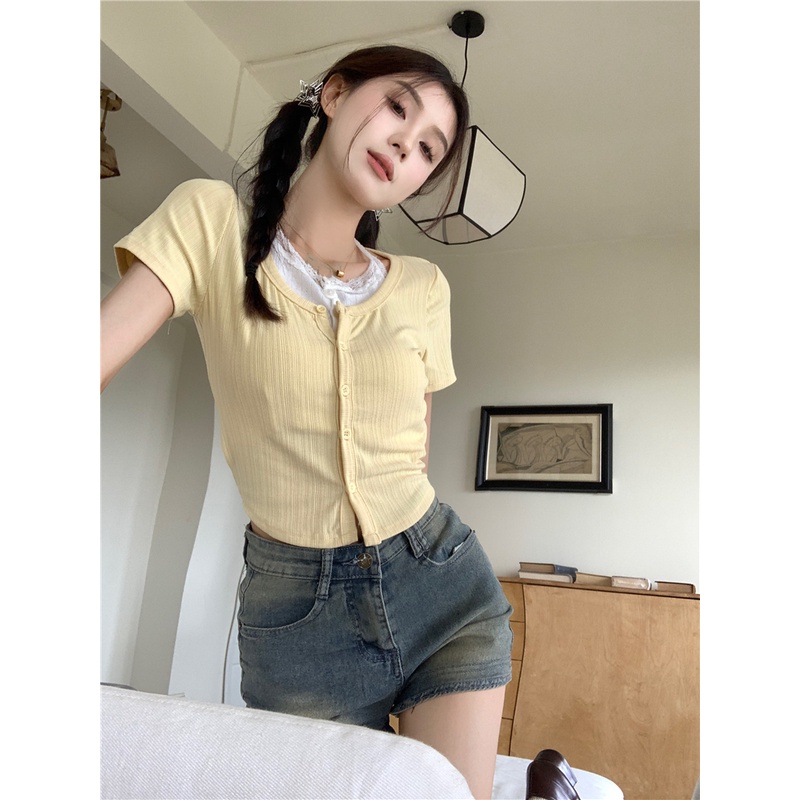 Áo Thun Tay Ngắn Thiết Kế Mới Thời Trang Mùa Hè Dành Cho Nữ