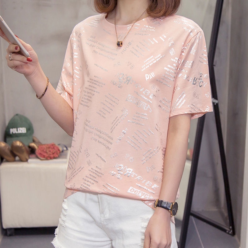 Áo Thun Nữ Tay Ngắn Plus Size Phong Cách Phương Tây