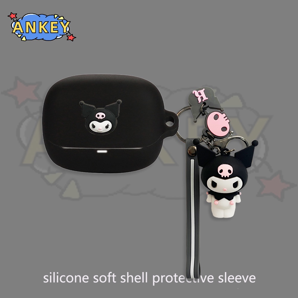 For Baseus Bowie M2s M2 M2+ E9 W3 Case Earphone Silicone Case Black Kuromi Earbuds Soft Protective Headphone Cover Headset Skin