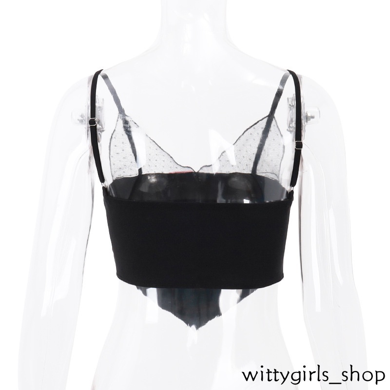 Cửa Hàng Wittygirls_ Shop | Đầm Lưới Cổ V Không Tay Thiết Kế Mới Quyến Rũ Thời Trang Mùa Hè Dành Cho Nữ