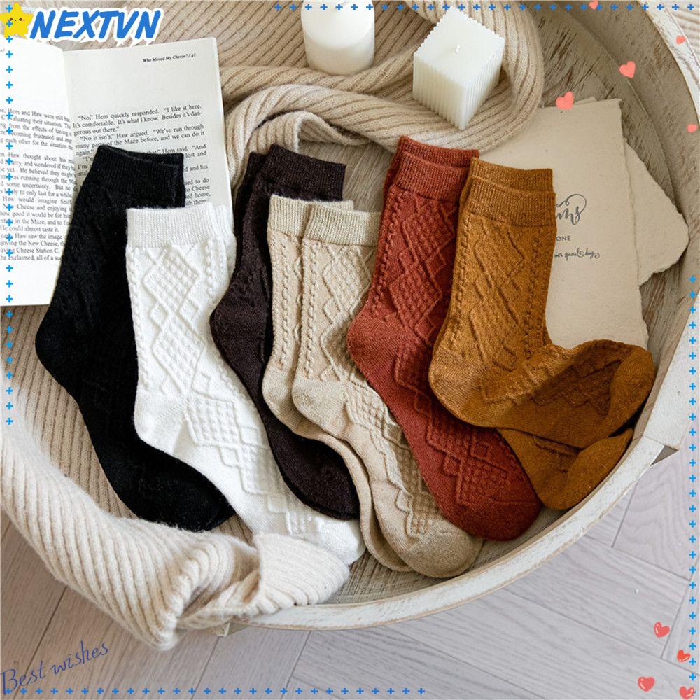 NEXTVN Găng Tay Len Cashmere Mềm Mại Dày Dặn Giữ Ấm Mùa Đông