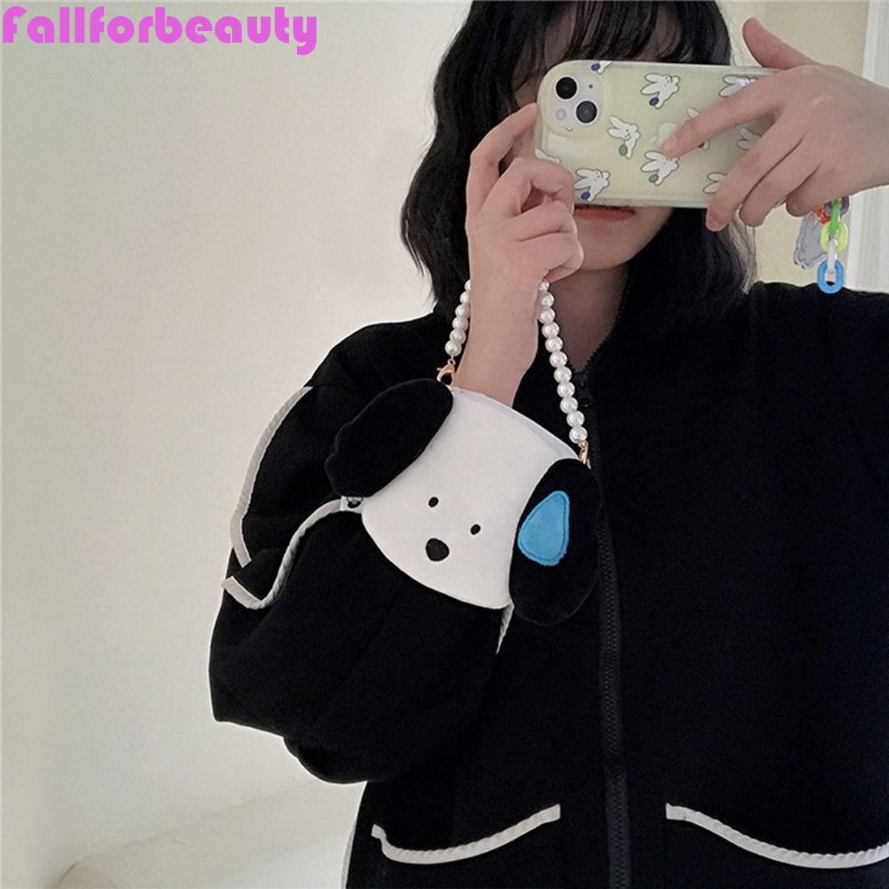 FALLFORBEAUTY Ví Đựng Tiền Xu Đa Năng Hình Chú Chó Hoạt Hình Dễ Thương