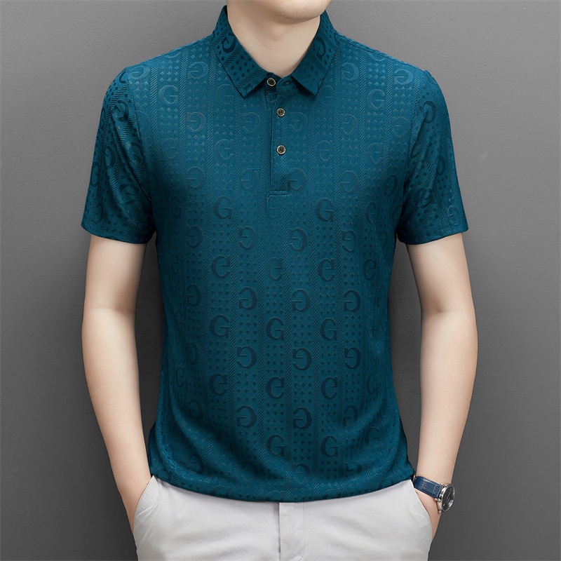 Áo Thun POLO Mỏng Tay Ngắn Cỡ Lớn Thoáng Khí Thời Trang Cho Nam