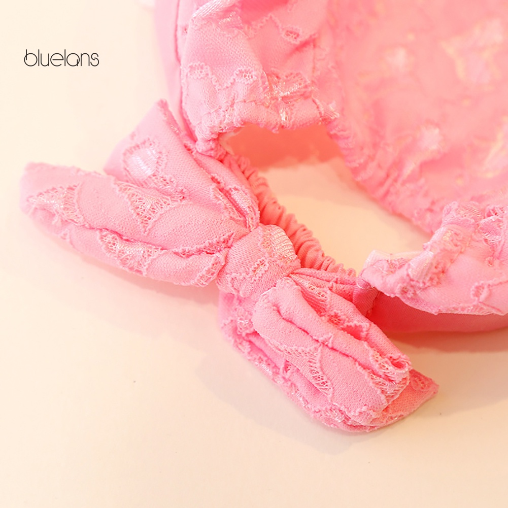 Nón Tai Bèo Phối Ren Đính Nơ Hình Trái Tim Kiểu Công Chúa Thời Trang Mùa Hè Cho Bé Gái