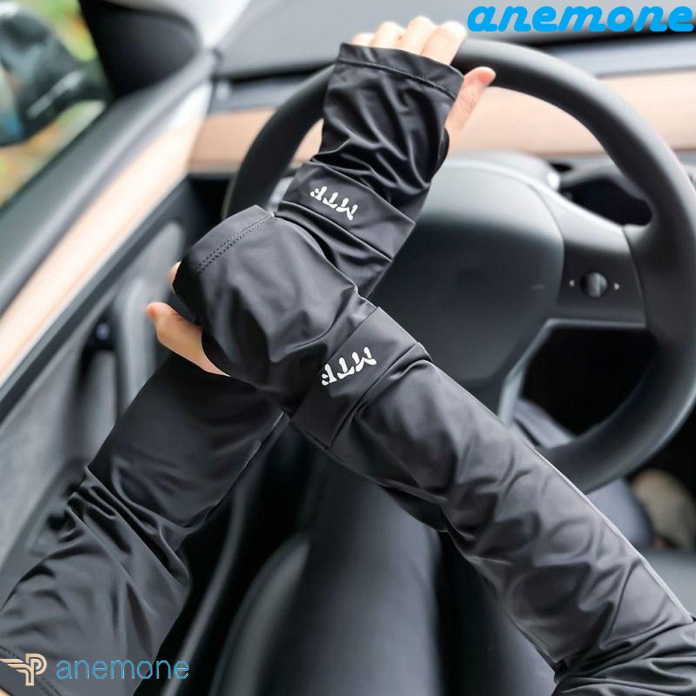 ANEMONE Vỏ Bọc Cánh Tay Chống Tia UV Thoáng Khí In Chữ Đơn Giản Thời Trang Mùa Hè