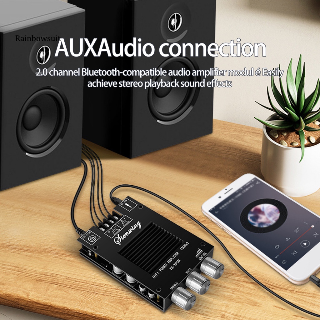 1 Bộ Bảng Mạch Khuếch Đại Âm Thanh YS-XPSM Kết Nối Bluetooth 5.0 150W * 2 Kênh Kép Tản Nhiệt