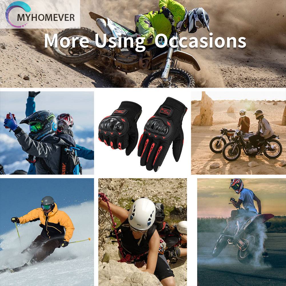 Găng Tay Lái Xe Bằng Da Chống Trượt Siêu Bền Cho BMX ATV Road Racing