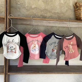 Hàn quốc top baby girl tshirt cotton blouse in blouse cartoon shirt kids