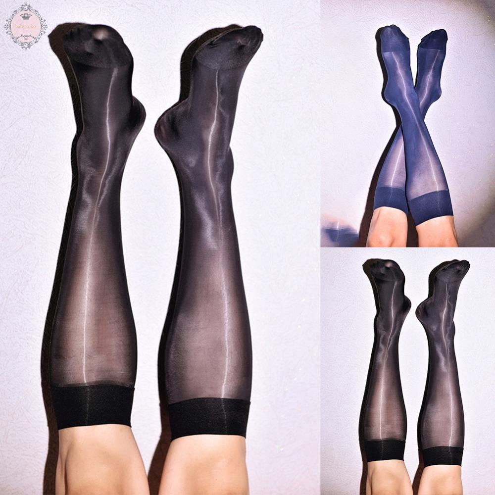 Men Stockings 1pcs 44cm/17.3 Inch Black/Navy Blue Hoisery Nylon Oil Shiny