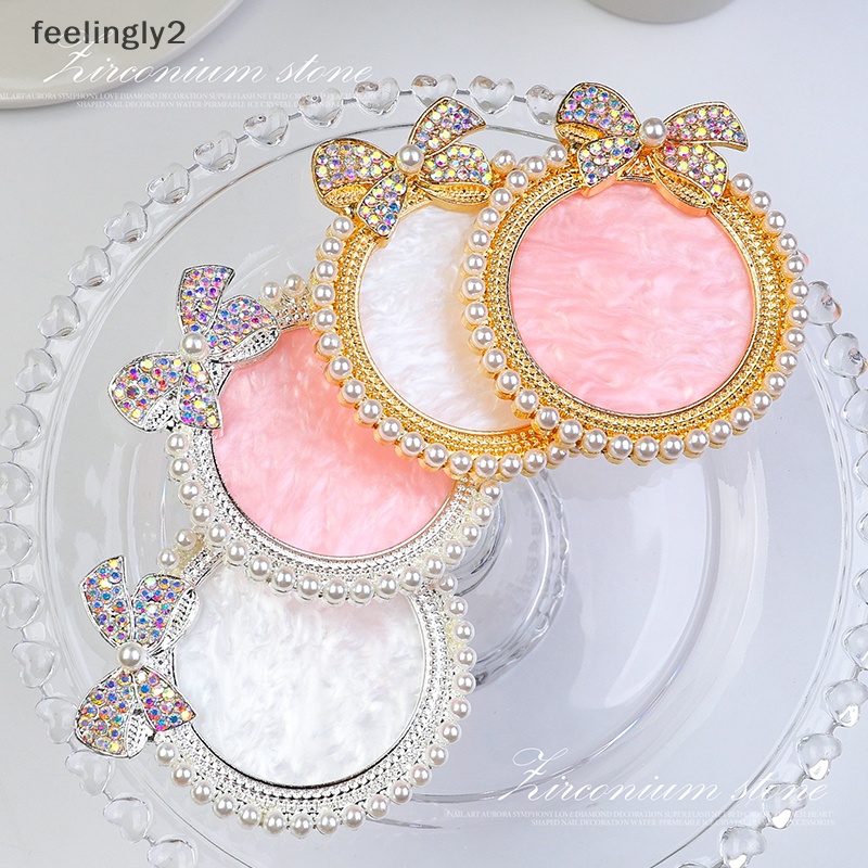 1 Giá Đỡ Trưng Bày Móng Tay Giả Bằng Nhựa Resin Hình Ruy Băng Đính Ngọc Trai