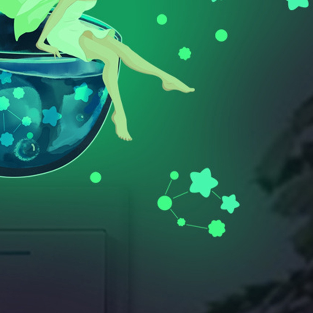 Miếng Dán Tường Bằng PVC Phát Quang Tự Dính Trang Trí Nhà Cửa