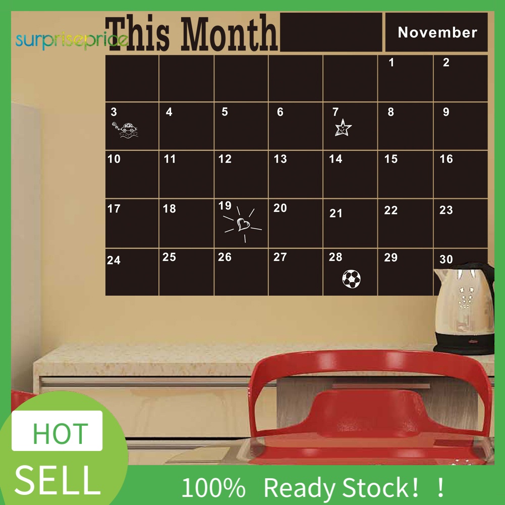 Miếng Dán Tường Dạng Bảng Đen Viết Phấn Dùng Trang Trí Nhà Cửa / Văn Phòng