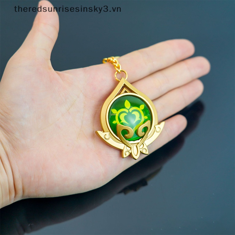 1 Móc Khóa Có 7 Vũ Khí Phản Quang Game Genshin Va Chạm Lnazuma Thời Trang