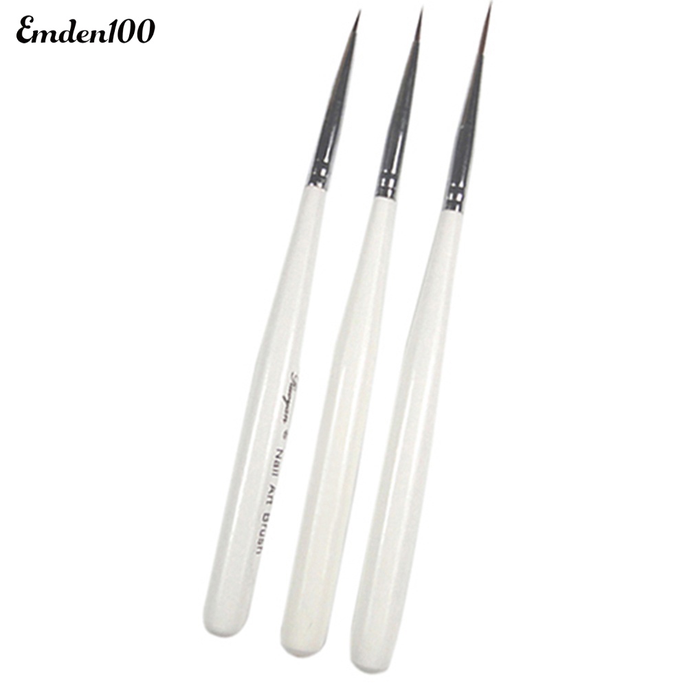 Set 3 Cọ Vẽ Trang Trí Móng Tay Nghệ Thuật Chuyên Nghiệp