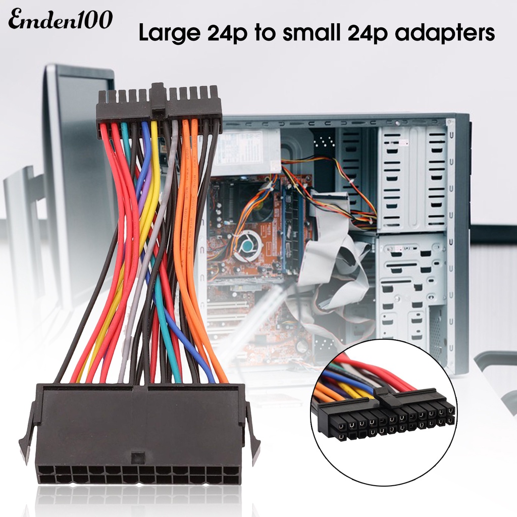 Dây Cáp Chuyển Đổi Nguồn Điện 24Pin Female Sang Mini 24Pin Male Cho DELL 780 980 760 960