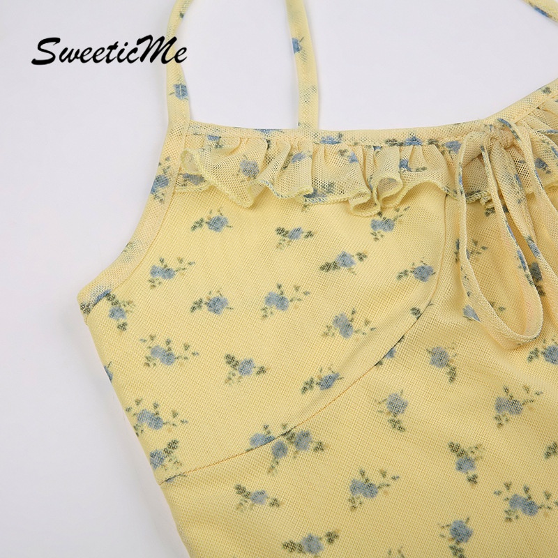 Đầm Ngắn Dáng Ôm In Họa Tiết Hoa Thời Trang 2023 Cho Nữ