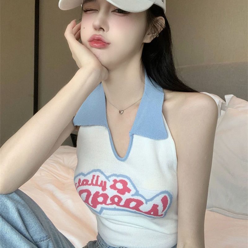 Áo Hai Dây Dáng Ngắn Phong Cách Mỹ Ngọt Ngào Thời Trang Mùa Hè Cho Nữ