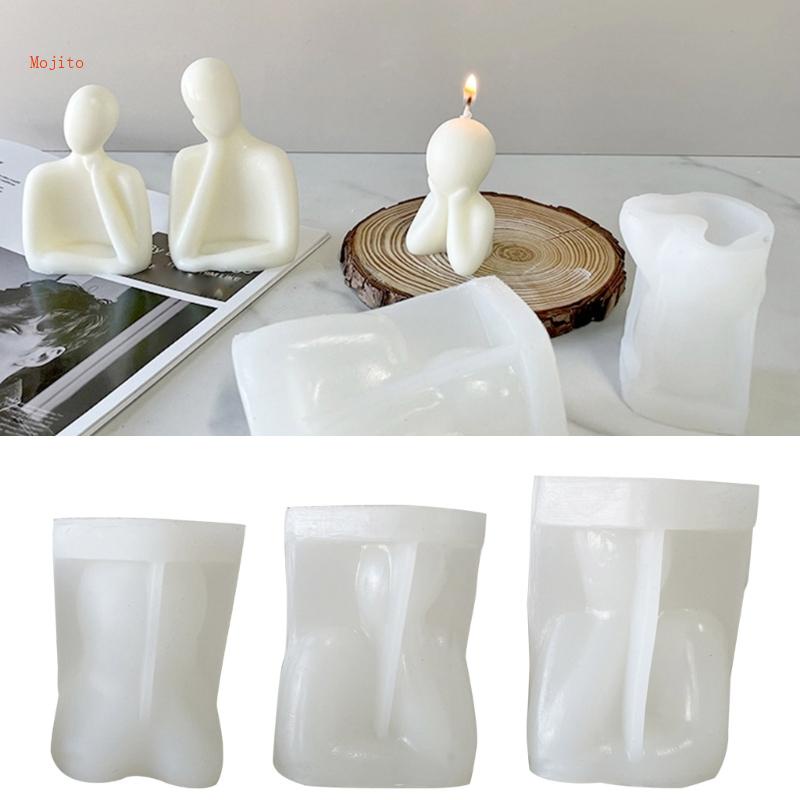 Mojito Dụng Cụ Tự Làm Nến Hình Người Bằng Silicone Chống Dính